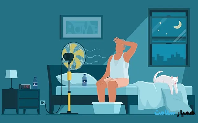 علت عرق در خواب1